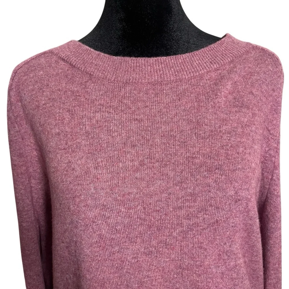Vince Cashmere Wool Blend Heathered Mauve Pullover Crew Neck — Size Medium - Picture 6 of 9